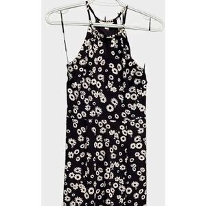 Womens Juinors Candies Dress Size Small Black White Floral Pre Owned EUC